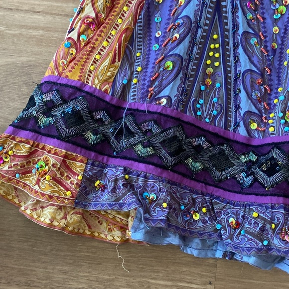 Aso as seen on selena Gomez lovespell beaded purple bohemian dress - Picture 4 of 5